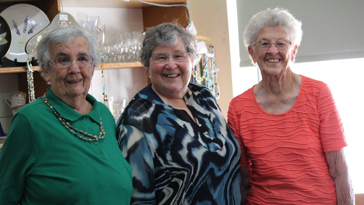 Current longest serving volunteers, Maureen Butler (30ys), Joyce Ellis (29yrs) and Elsie Williams (14yrs).
