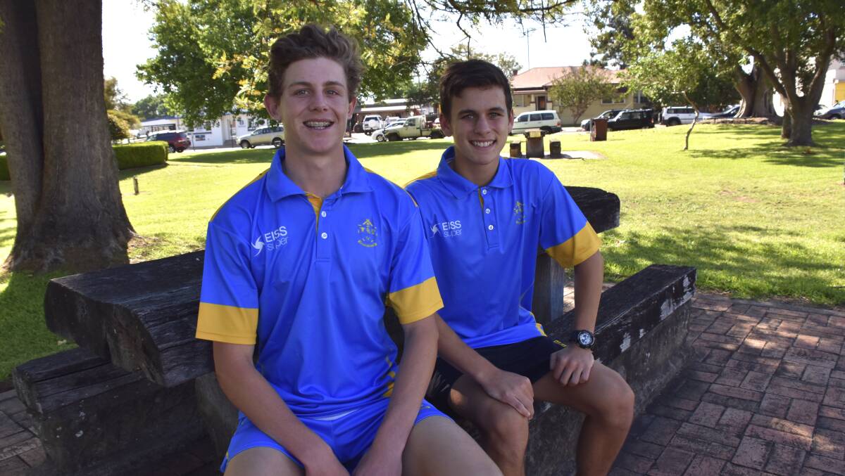 TEAMMATES: Isaac Barry and Beau Parnell are looking forward to playing in the Bradman Cup in January 2018 as members of the Central North U16s team. The Cup will be held in Bathurst.