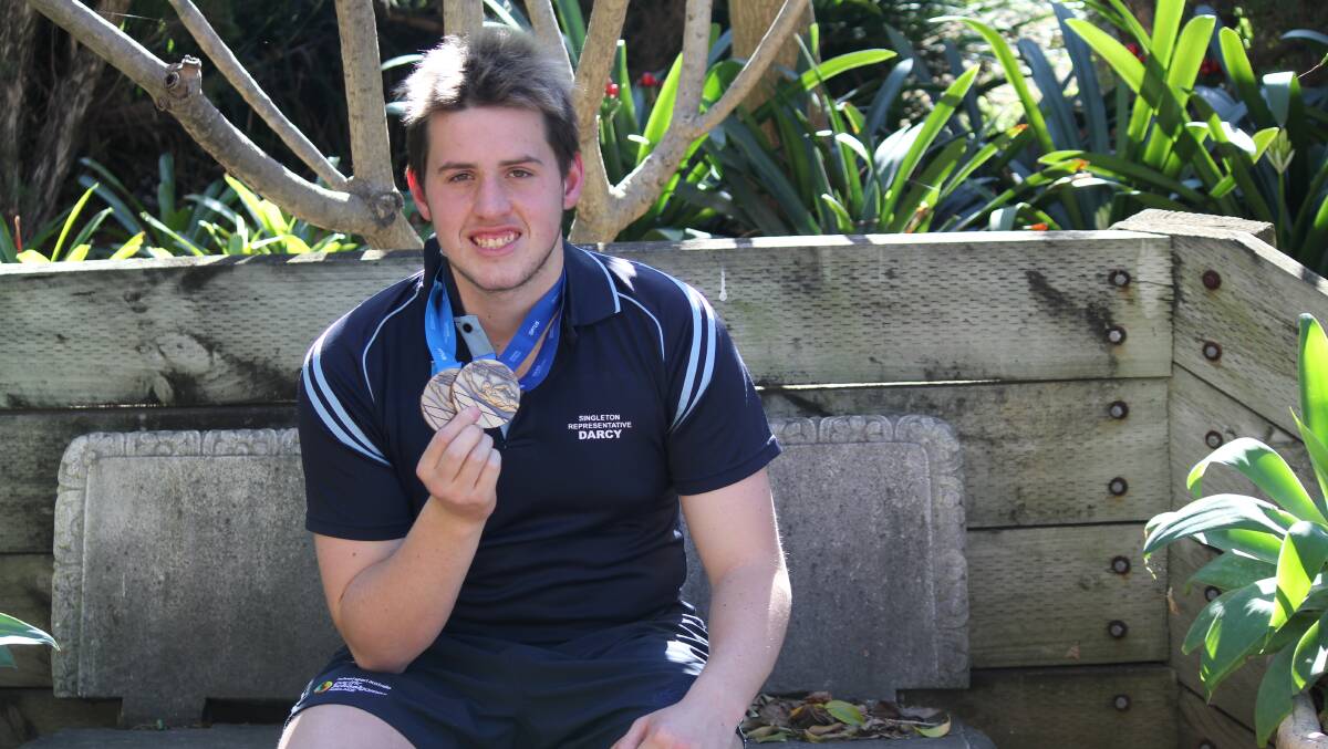 PLEASED: Gilson is particular proud of his two bronze medals from the Pan Pacs.