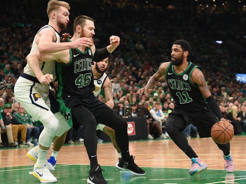 Aron Baynes' (c) Boston have beaten Indiana in game one of their NBA play-offs series.