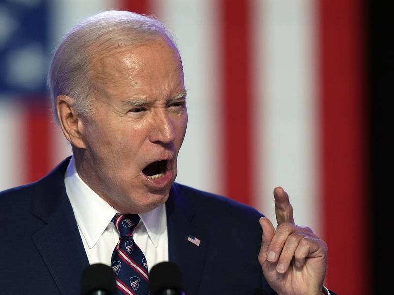 "Democracy is on the ballot. Your freedom is on the ballot," US President Joe Biden says of 2024. (AP PHOTO)