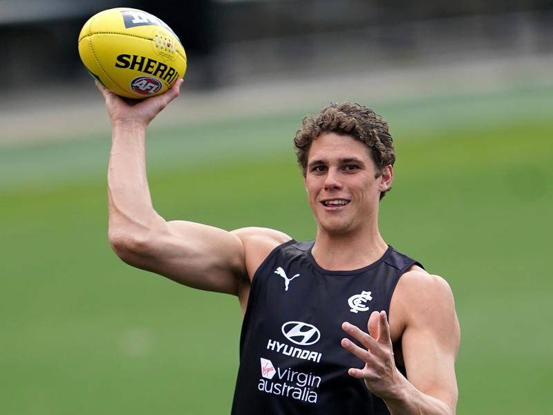 Carlton's Charlie Curnow has been cleared to increase his training load in his recovery from injury.