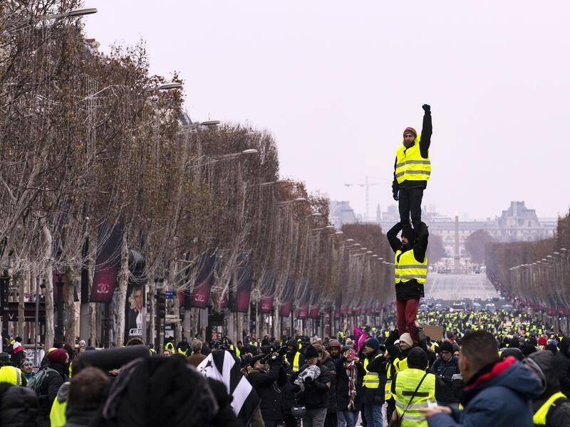 Yellow vest demonstrations in France have been noticeably smaller on the fifth weekend of protests.