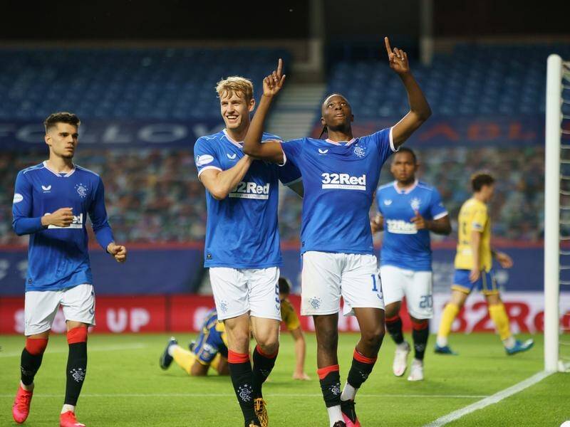 Rangers have gone top of the Scottish Premiership after beating St Johnstone 3-0.