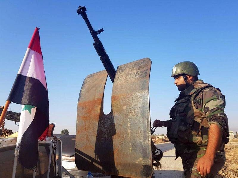 Syrian army soldiers have arrivied in the northwestern Hasaka to counter the Turkish incursion.