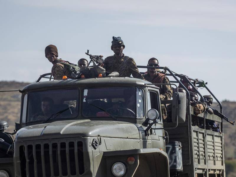 Ethiopian government forces are said to have launched a 'large-scale' attack in the Tigray region. (AP PHOTO)