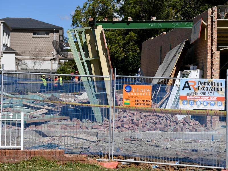 A building company has been fined after a worker was killed in a wall collapse at a site in Sydney.
