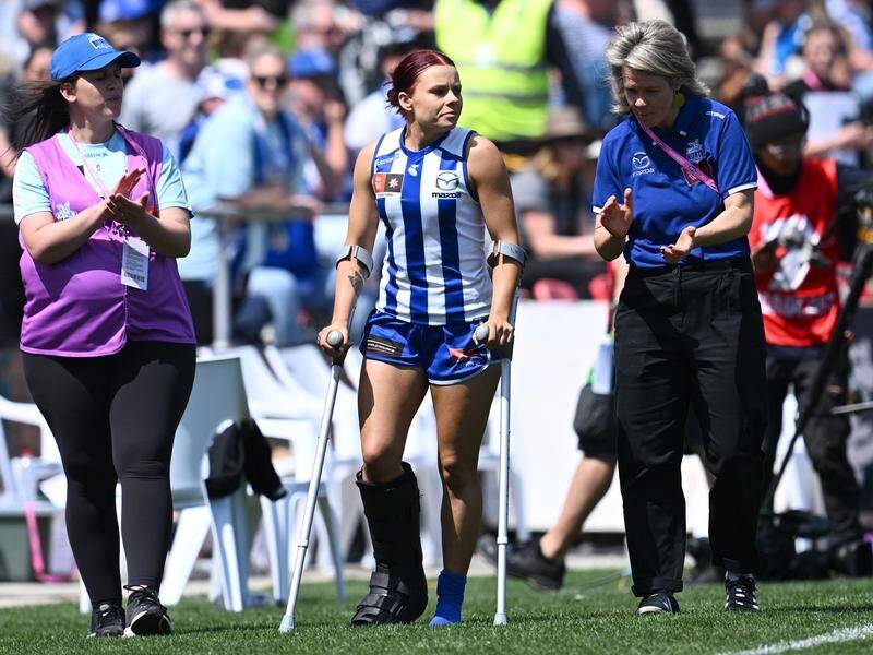 Jenna Bruton will be sidelined for six months after injuring her achilles in the AFLW grand final. (Joel Carrett/AAP PHOTOS)