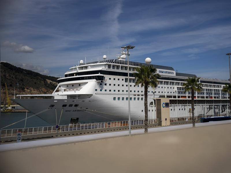 A group of Bolivian passengers are not being allowed to disembark from the MSC Armony. (AP PHOTO)