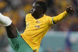 Not even World Cup hero Garang Kuol could save the Olyroos in their 1-0 loss to Indonesia. (AP PHOTO)