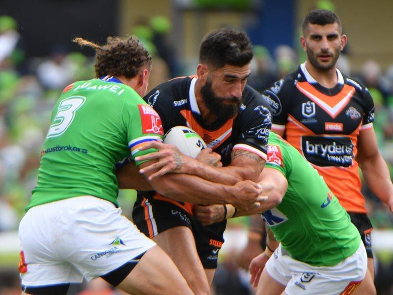 James Tamou says it is up to the Wests Tigers forwards to create chances for halfback Luke Brooks.