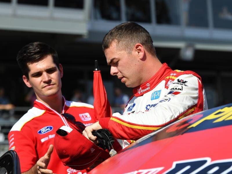 File pic of Scott McLaughlin (right) who was none too happy with fellow V8 driver David Reynolds.
