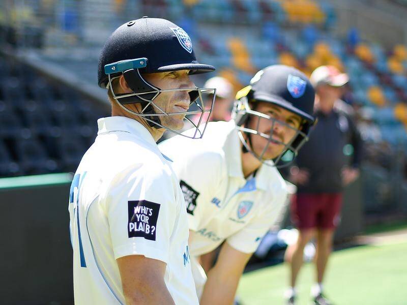 David Warner (l) was out for a golden duck but NSW still enjoyed a five-wicket win over Queensland.