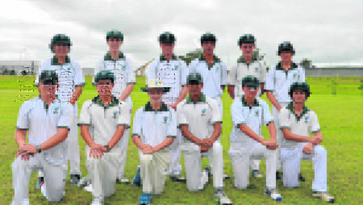 Newcastle: Back from left, Zac McGuigan, Andrew Sommerville, Griffin Lea, Ben Roberts, Luke Hitchcock, Joe Hart and, front from left, Jordy Toby, Sam O’Sullivan, Peter McCredie, Jason Sangha, Thomas McKendry and Adam Buchmasser. 