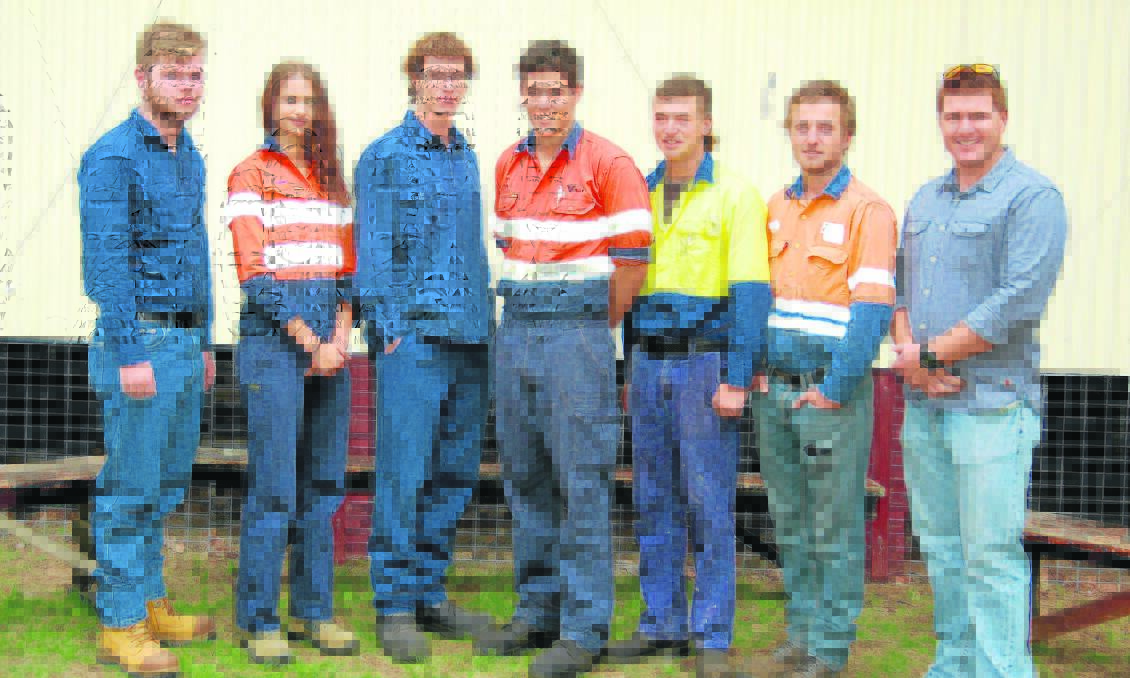 NEW FACES: Hedweld apprentices at the staff information day Dean Horton, Sophie Comrie, Michael Cannard, Joshua Whittington, Shane Kattau, Braydon Anderson and Ryan Unger.