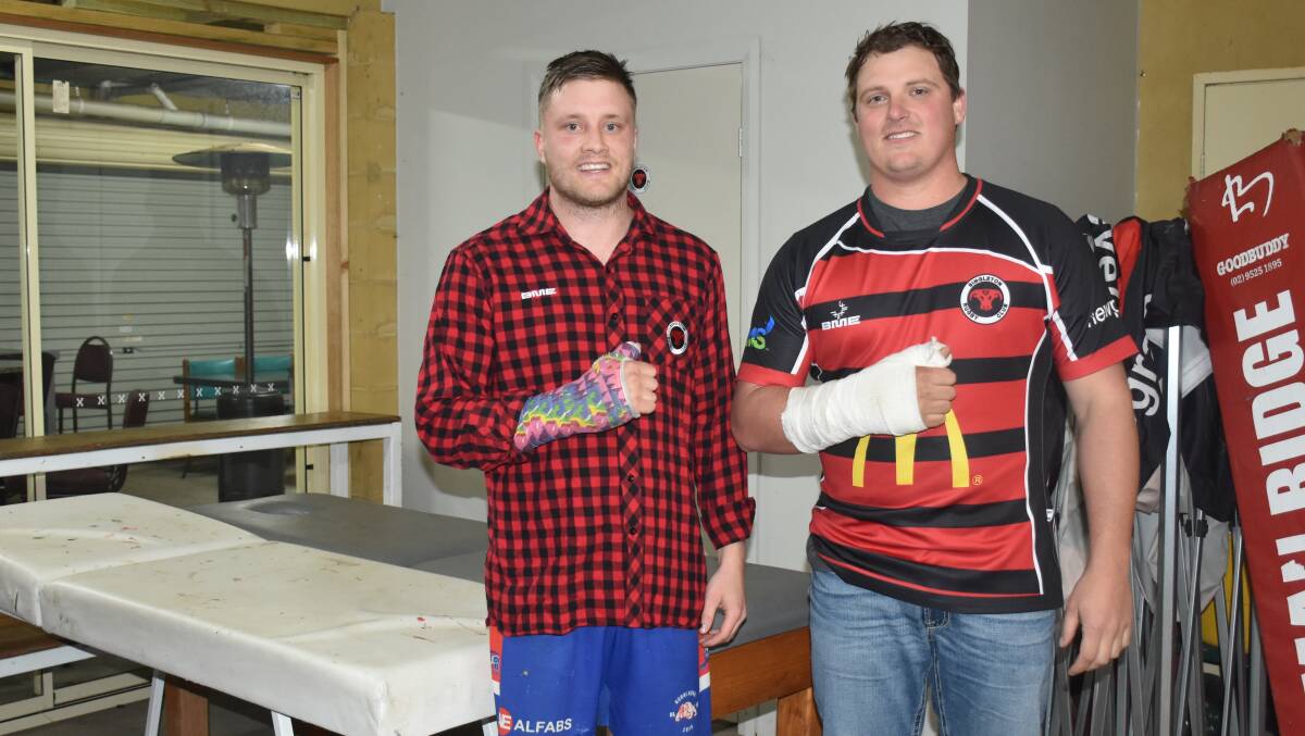 MEDICAL ROOM: Singleton Bulls Samuel Walker and Mitch Gill both suffered the same season-ending hand injury against Maitland last month.