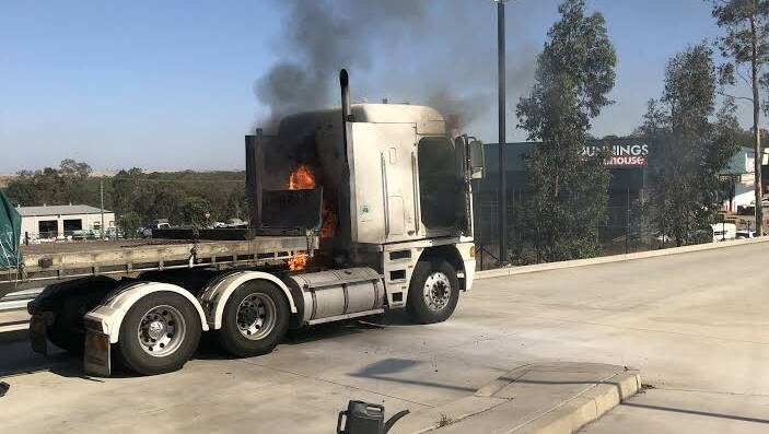 Singleton 444 Fire and Rescue team members have commended Sydney truck driver Navonkar Singh for his bravery at the McDougalls Hill Caltex service station this morning.