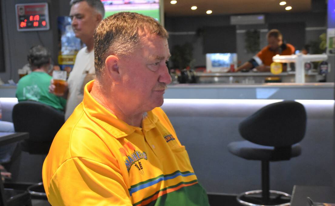 THE FAVOURITE: Greg Hedges (age 61) stares down his opponent on grand final week.