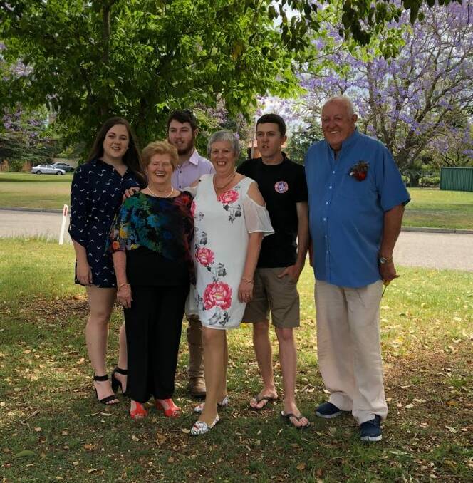 FLASHBACK: Family members Megan Worth, Danny Worth, Martin Worth, Ray Considine (back) Leah Considine and Kehani Considine (front) pictured in 2017 for Ray and Leah's 50th wedding anniversary.