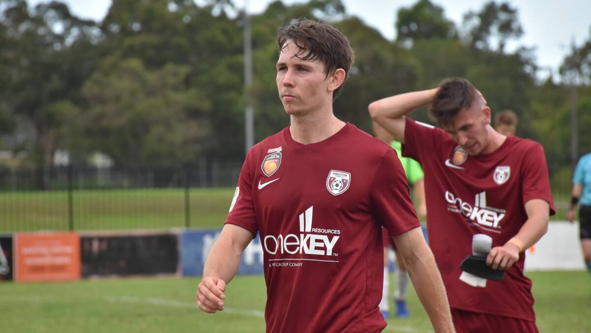 LEFT WAITING: Singleton's leading scorer for season 2020 Joel Barner will have to wait until May 31 before his return following today's announcemnt by Football Federation Australia.
