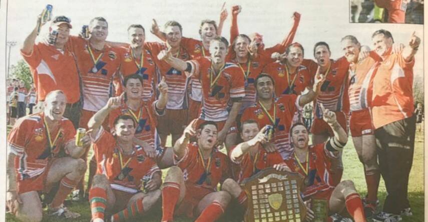 WINNERS: The Greyhounds put an end to a 17-year-old first grade premiership drought in 2007 when they dismantled Aberdeen 30-14. (Picture from the Singleton Argus September 11, 2007)