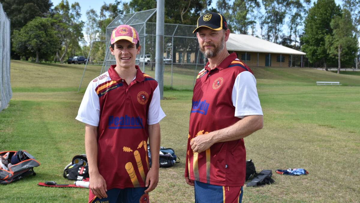 YOUNG GUN: Youngster Tom Druery pictured alongside representative coach Bruce Dempster on Thursday.