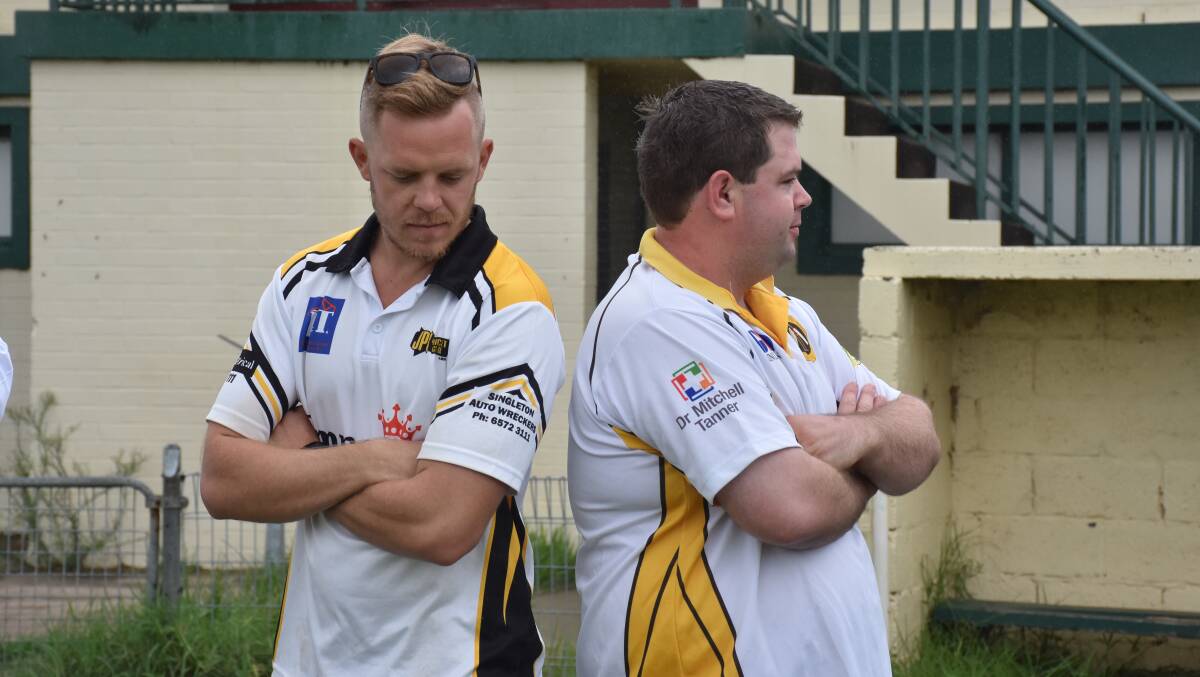 UNHAPPY CAPTAINS: Josh Harvey (JPC) was unable to make the final cut of the Singleton Argus' top ten SDCA first grade players list to the outrage of Daniel Storey (Valley).