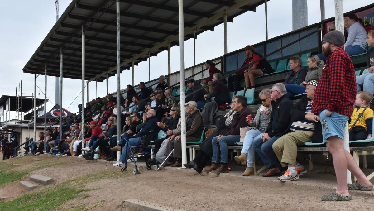 LOYAL FANS: Singleton fans gather for the Bulls' past players day against Maitland last month.