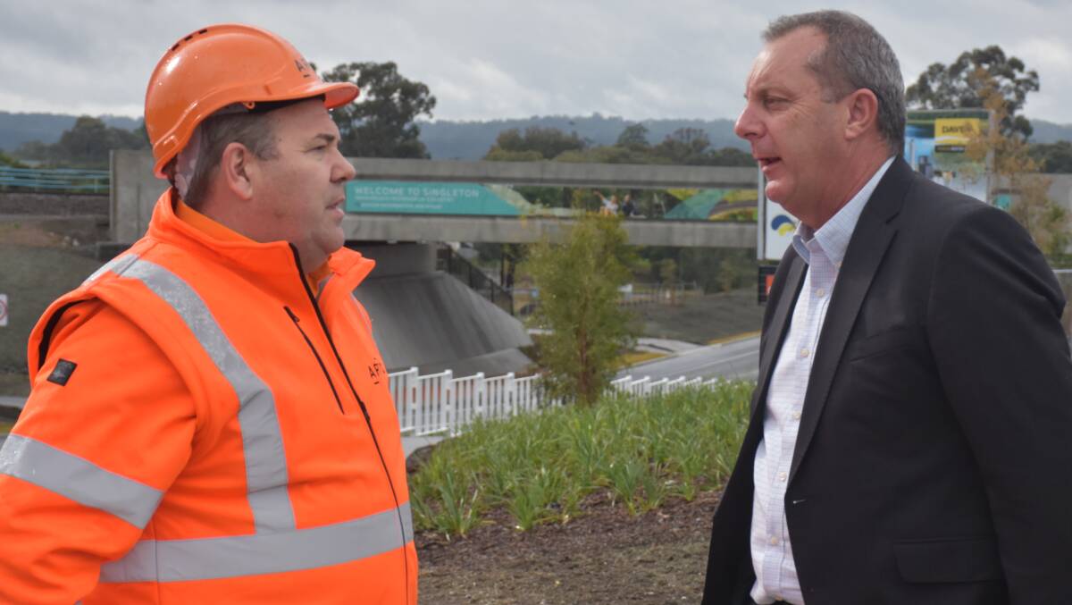 GOWRIE GATES: Andrew Betts (ARTC's general manager for asset development), pictured with Michael Johnsen MP (Member for the Upper Hunter) in July this year.