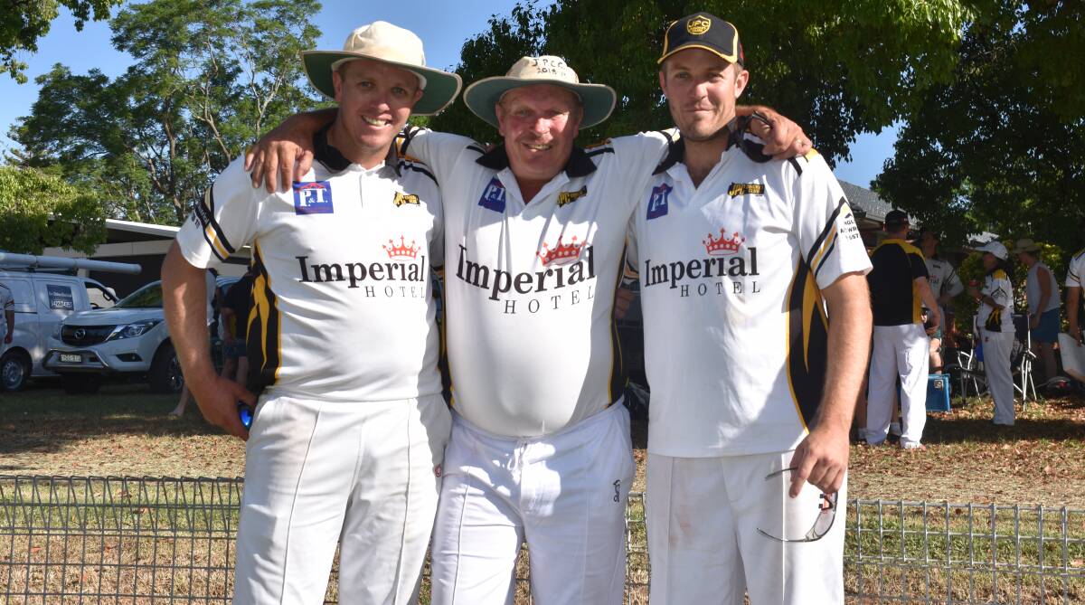 THRIFT WIN: The Thrift family pictured at Howe Park moments after guiding JPC to SDCA T20 first grade premiership glory in February this year.
