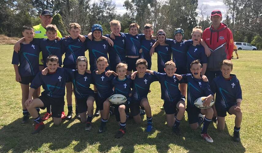 THE LOCAL SIDE: St Catherine's Catholic College celebrated a 20-8 win over Muswellbrook South Public School on Tuesday when competing at the Bryan Kirkland Cup school tournament.
