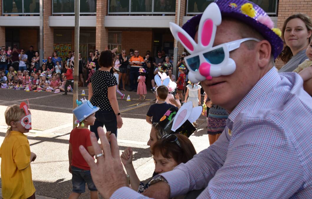 Singleton Heights Public School was one of a handful of our region's schools to host an Easter Hat parade this week and as proud parents filled the balconies with pride.