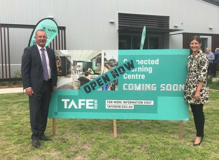 OPENING DAY: Member for Upper Hunter Michael Johnsen MP officially opened the multi-million dollar TAFE NSW Connected Learning Centre in Singleton this morning.
