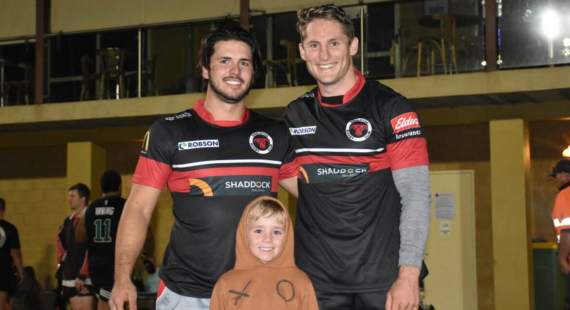 RAGING BULLS: Cooper Harris pictured with his Singleton skipper Dillon Rowney.