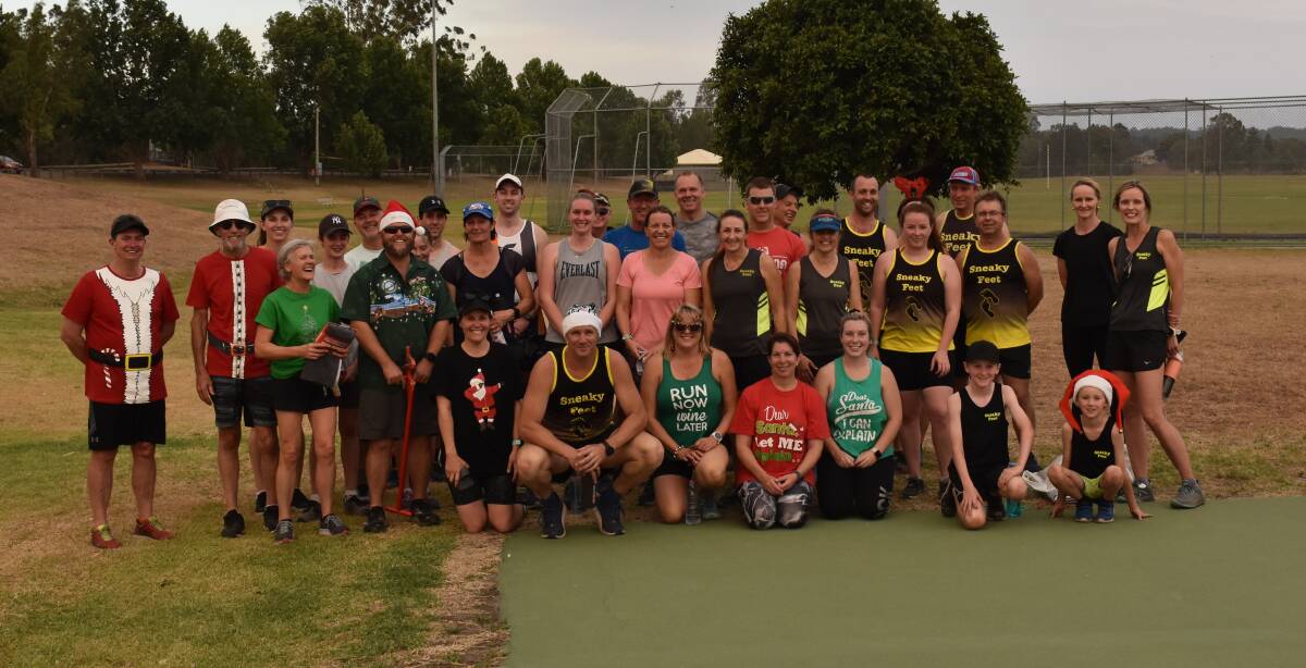 Sneaky Christmas celebrations for weekly running group | PHOTOS