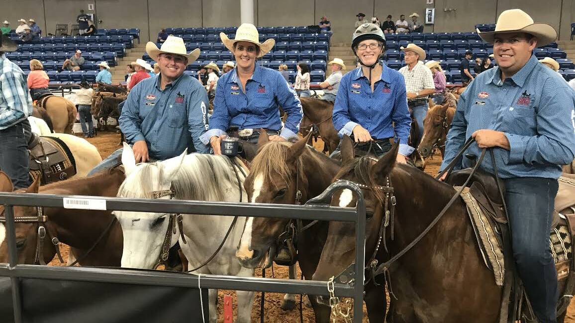 TEAM AUSTRALIA: Dubbo pair Lonnie and Cindy Henderson travelled to Texas with Belford locals Rosie and Jason Dooley.