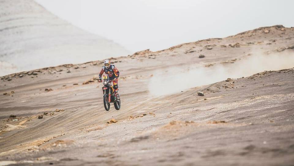 TWO STAGES TO GO: Former Singleton sports star Toby Price now leads the Dakar Rally after the opening eight stages. (Photo supplied by Toby Price Racing)