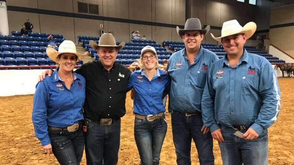 TRAVELLING TO TEXAS: Cindy Henderson, Cinch RSNC President Dave Wolfe, Rosie Dooley, Jason Dooley and Lonnie Henderson.