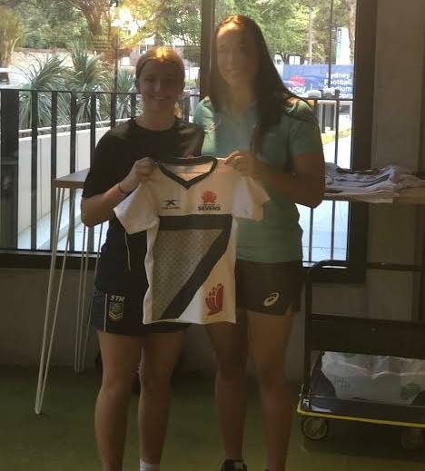 PRE-TOURNAMENT: Sophie Clancy receives her NSW representative jersey on Thursday night in Sydney.