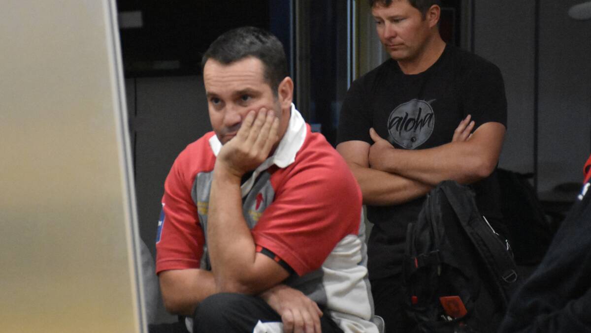 WAITING: Singleton Bulls players manager Matt Staff pictured during a committee meeting last year.