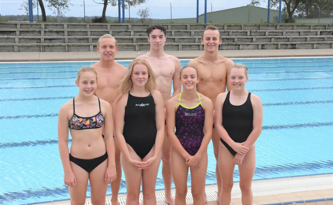 SYDNEY BOUND: Singleton's magnificent seven Charlie O’Bryan, Harrison Geale, Isaak Small, Mackenzie Gray, Jemma Earnshaw, Alice Small and Alix O’Bryan will represent the club at Sydney's Olympic Park this week.