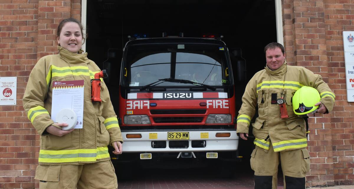 PREPARE YOUR ESCAPE: Singleton firefighters Megan Worth and Andrew Porters are urging locals to organise an escape plan for their homes this coming winter.