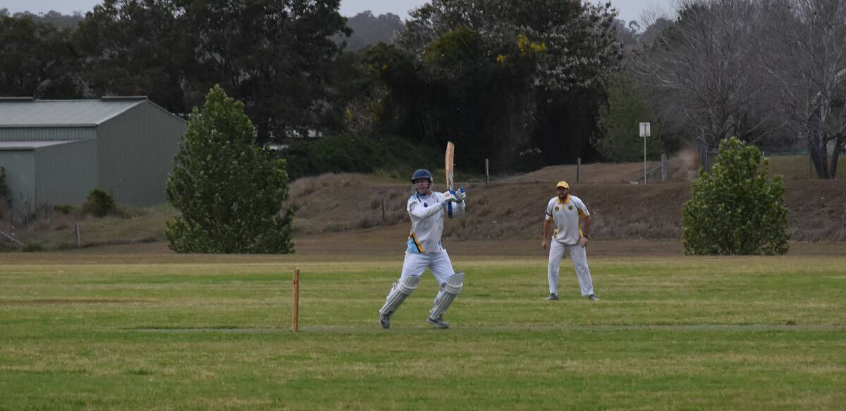 ONE TO WATCH: Brent Egan (Creeks) pictured in the second innings at Civic Park on Saturday.