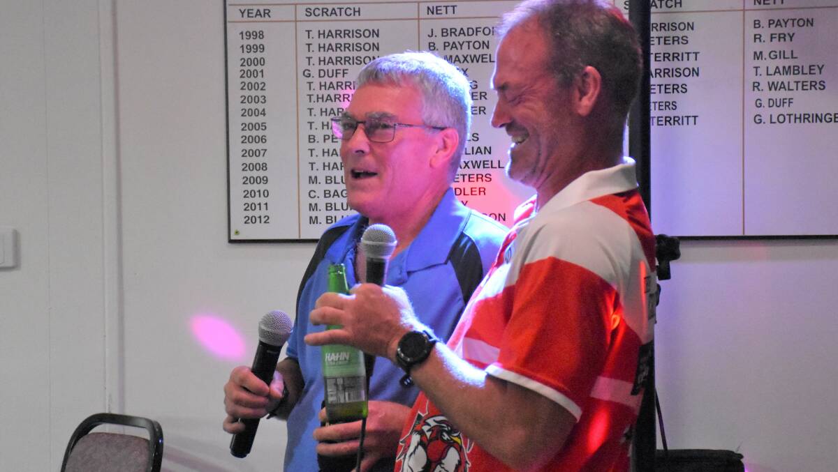 LOCAL LEGEND: Mark Rohan, father of the late Harley, participating in the karaoke on Sunday afternoon. Over 200 people attended the fundraiser.