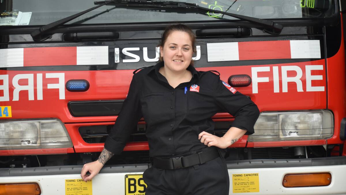 STANDING PROUD: Megan Worth has clocked up six months with the Singleton Fire and Rescue brigade.
