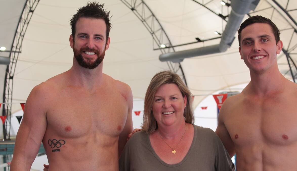 THE EXPERTS: James Magnussen pictured with Melisa Geale and Kurt Herzog.