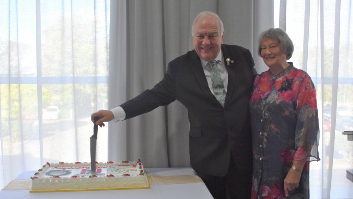 CELEBRATION TIME: Gerard McMillan celebrates 40 years as manager of the Singleton Diggers Club.