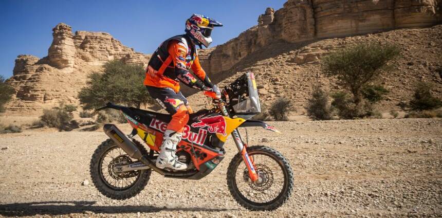 IN ACTION: Toby Price pictured on the ninth stage of the Dakar Rally. (Photo courtesy of Toby Price Media)