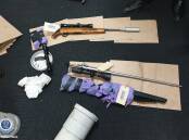FOUND: Firearms seized by Strike Force Carribee officers investigating a rural crime spree around Singleton over the past five months. Picture: NSW Police 