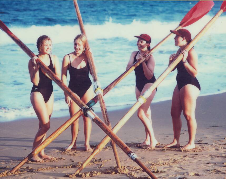 Jenny Spring, Tanya Lake, Karen Jones and Leah Moulds competed in surf boats in 1993-94. Picture: Supplied